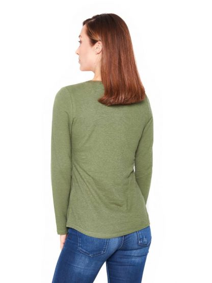 Hemp Long-Sleeve Shirt With Round Hem